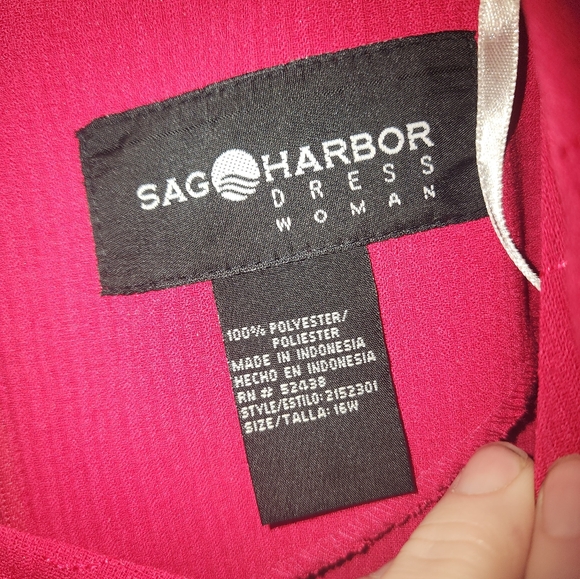 2-Piece fuscia Sag Harbor Dress 16W - Picture 6 of 6